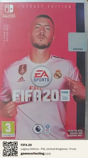 FIFA 20 Nintendo Switch, United Kingdom box front