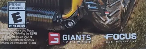 Farming Simulator 17, the ESRB box on its front