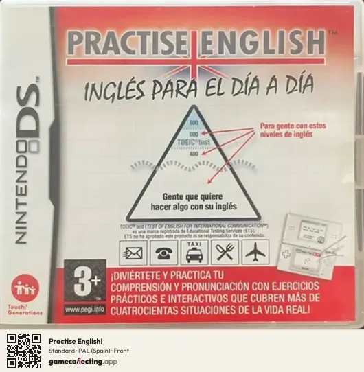 Practise English! Nintendo DS, Spain box front