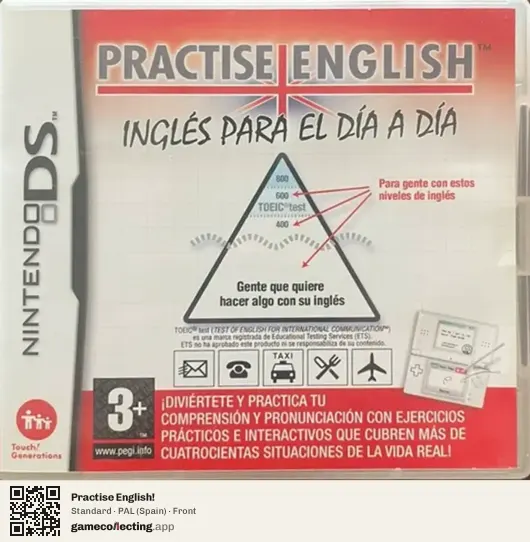 Practise English! Nintendo DS, Spain box front