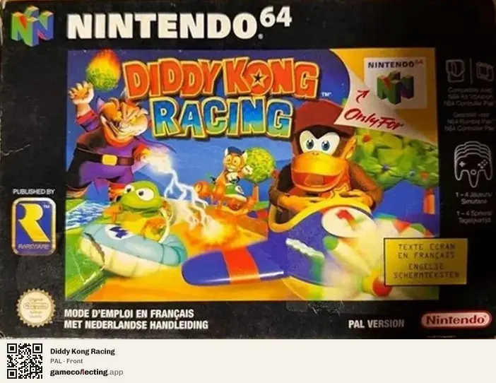 Diddy Kong Racing Nintendo 64, PAL box front