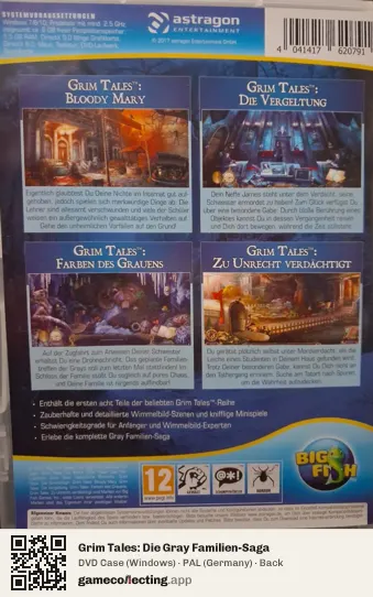 Grim Tales: Die Gray Familien-Saga Computer, Germany box back