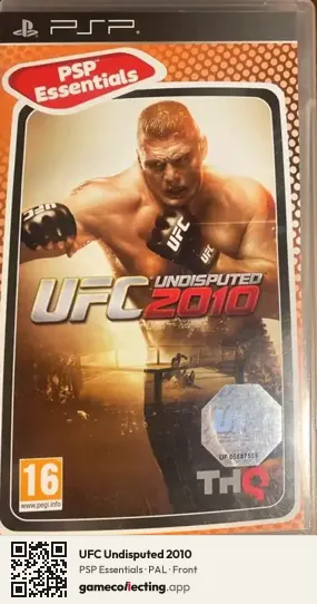 UFC Undisputed 2010 PlayStation Portable, PAL box front