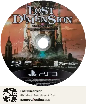 Lost Dimension PlayStation 3, Asia disc
