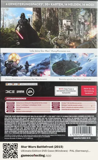 Star Wars Battlefront (2015) Computer, Germany box back
