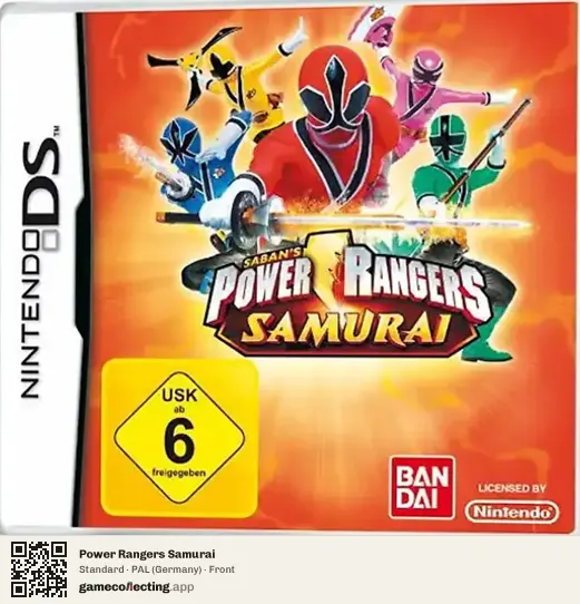 Power Rangers Samurai Nintendo DS, Germany box front