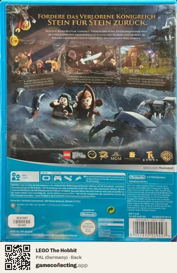 LEGO The Hobbit Nintendo Wii U, Germany box back