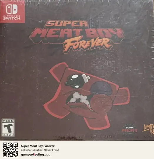 Super Meat Boy Forever Nintendo Switch, NTSC box front