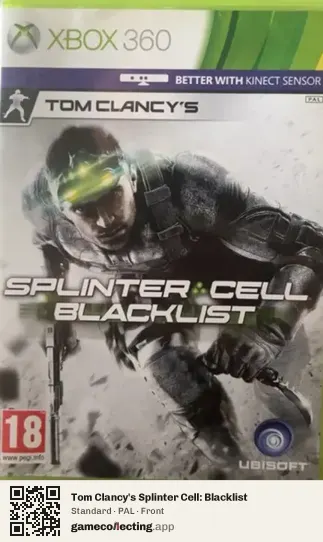 Tom Clancy's Splinter Cell: Blacklist Xbox 360, PAL box front