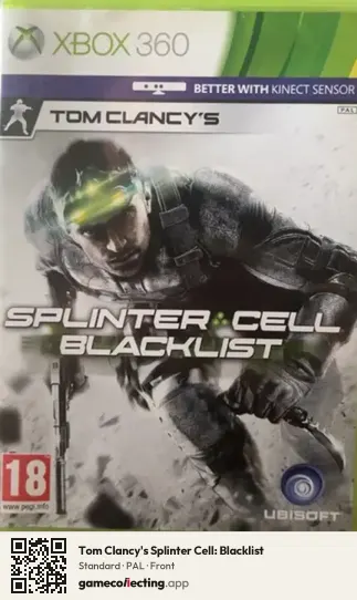 Tom Clancy's Splinter Cell: Blacklist Xbox 360, PAL box front