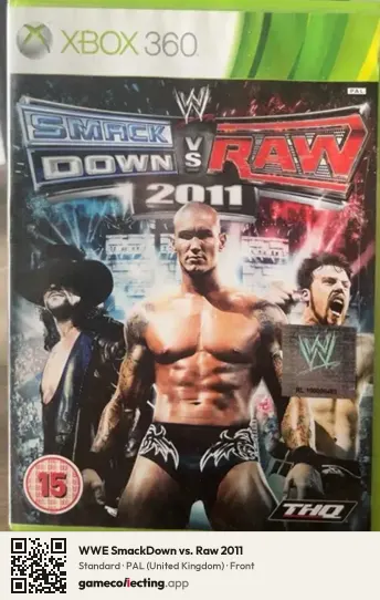 WWE SmackDown vs. Raw 2011 Xbox 360, United Kingdom box front