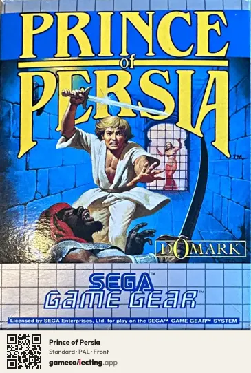 Prince of Persia Sega Game Gear, PAL box front