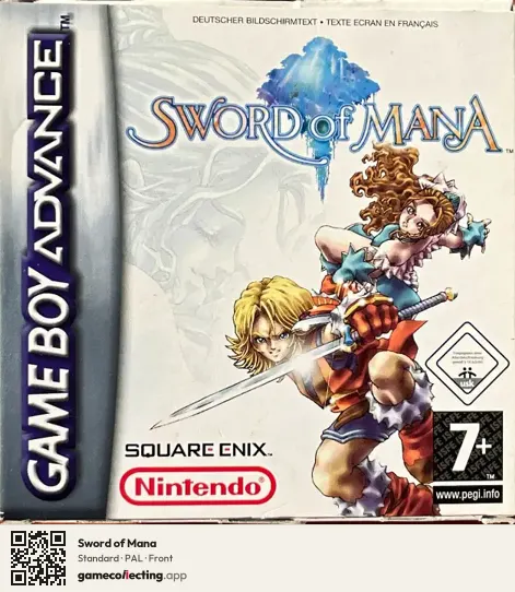 Sword of Mana Game Boy Advance, PAL box front