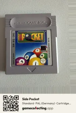 Side Pocket Game Boy, PAL cartridge label