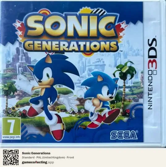Sonic Generations Nintendo 3DS, United Kingdom box front