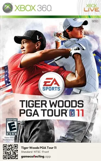 Tiger Woods PGA Tour 11 Xbox 360, NTSC box front