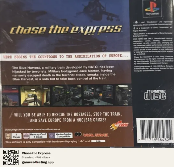 Chase the Express PlayStation, PAL box back