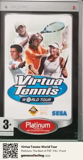 Virtua Tennis: World Tour PlayStation Portable, PAL box front