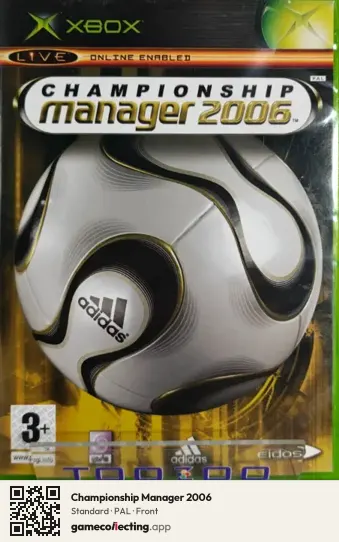 Championship Manager 2006 Xbox, PAL box front