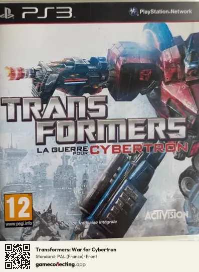 Transformers: War for Cybertron PlayStation 3, France box front