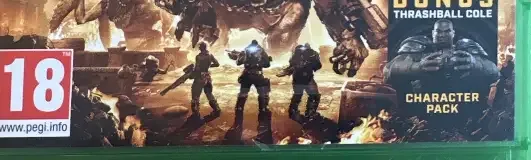 Gears Tactics, the PEGI square on its front