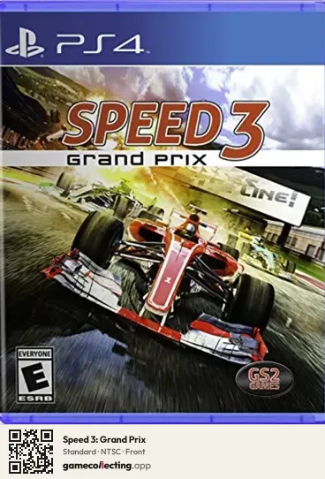 Speed 3: Grand Prix PlayStation 4, NTSC box front