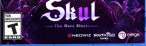Skul: The Hero Slayer, the ESRB box on its front