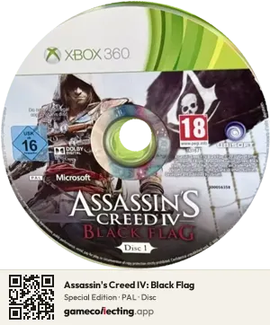 Assassin's Creed IV: Black Flag Xbox 360, PAL disc
