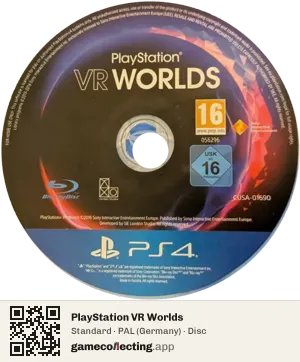 PlayStation VR Worlds PlayStation 4, PAL disc