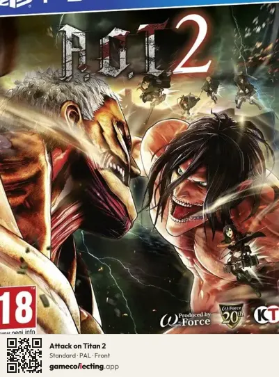 Attack on Titan 2 PlayStation 4, PAL box front