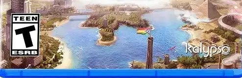 Tropico 6, the ESRB box on its front