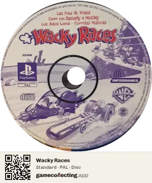 Wacky Races PlayStation, PAL disc