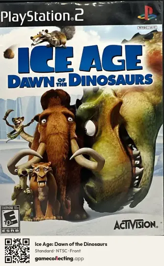 Ice Age: Dawn of the Dinosaurs PlayStation 2, NTSC box front