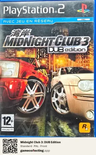 Midnight Club 3: DUB Edition PlayStation 2, PAL box front