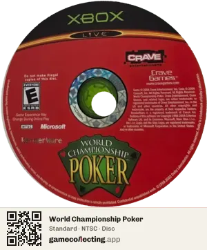 World Championship Poker Xbox, NTSC disc