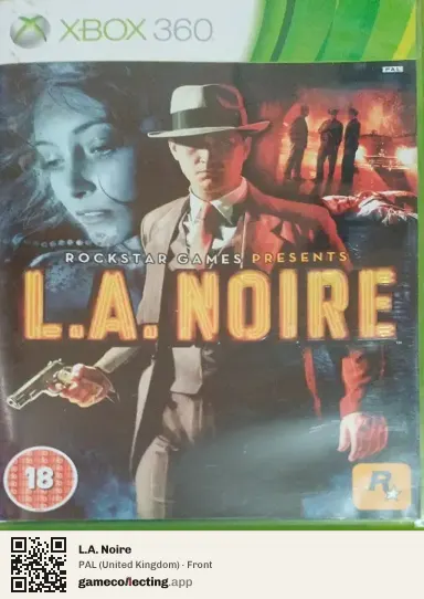 L.A. Noire Xbox 360, United Kingdom box front