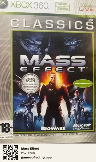 Mass Effect Xbox 360, PAL box front