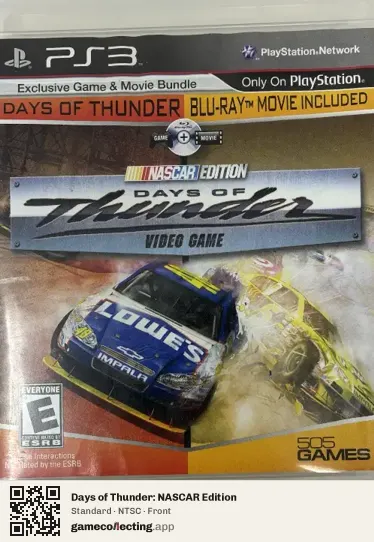 Days of Thunder: NASCAR Edition PlayStation 3, NTSC box front