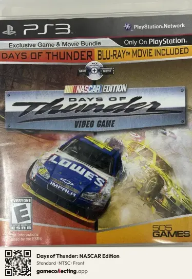 Days of Thunder: NASCAR Edition PlayStation 3, NTSC box front