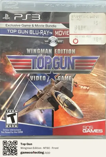 Top Gun PlayStation 3, NTSC box front