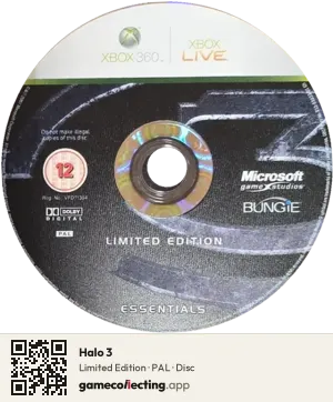 Halo 3 Xbox 360, PAL disc