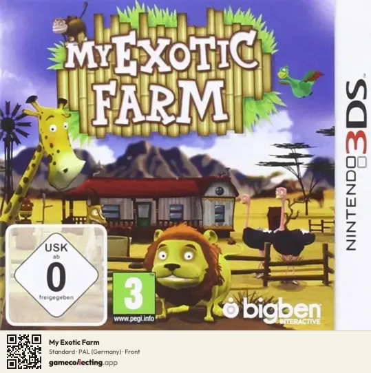 My Exotic Farm Nintendo 3DS, Germany box front