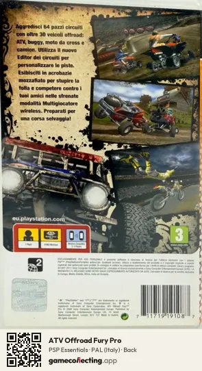 ATV Offroad Fury Pro PlayStation Portable, Italy box back