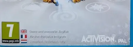 Skylanders: Giants, the PEGI square on its front