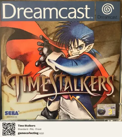 Time Stalkers Sega Dreamcast, PAL box front