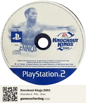 Knockout Kings 2001 PlayStation 2, PAL disc