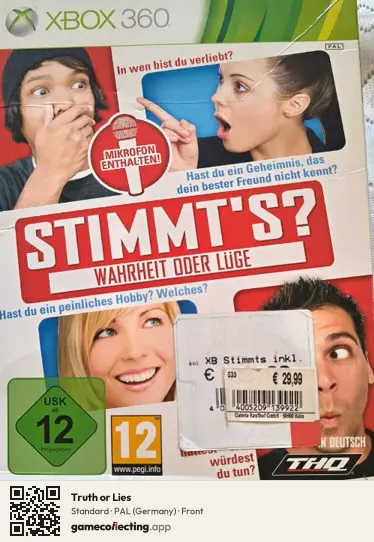 Truth or Lies Xbox 360, Germany box front