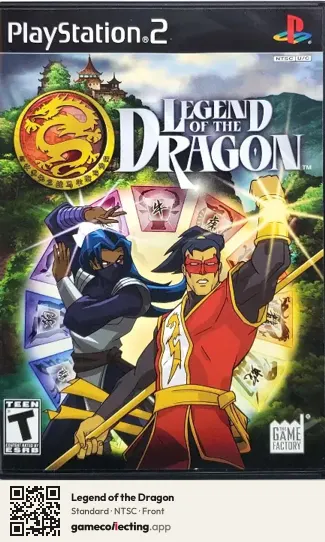 Legend of the Dragon PlayStation 2, NTSC box front