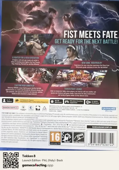 Tekken 8 PlayStation 5, Italy box back