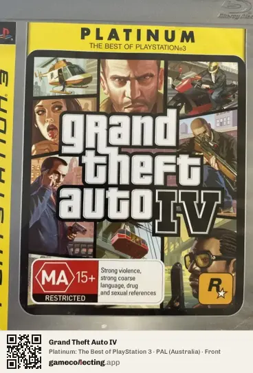 Grand Theft Auto IV PlayStation 3, Australia box front